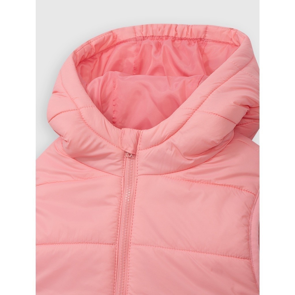 Áo khoác bé gái CANIFA áo gilet chần bông không tay có mũ 1OT23W005