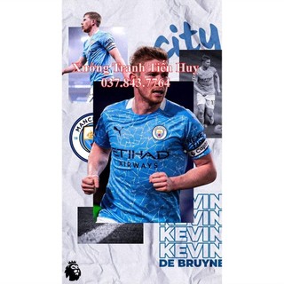 Poster kevin de bruyne, ảnh dán tường kevin de bruyne cực đẹp, poster bóng đá có sẵn keo dán - mới