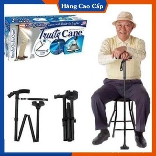 Gậy Người Già Gấp Gọn Trusty Cane Chống Trượt Có Đèn Pin - Gậy chống người già hỗ trợ di chuyển thuận tiện cho người già