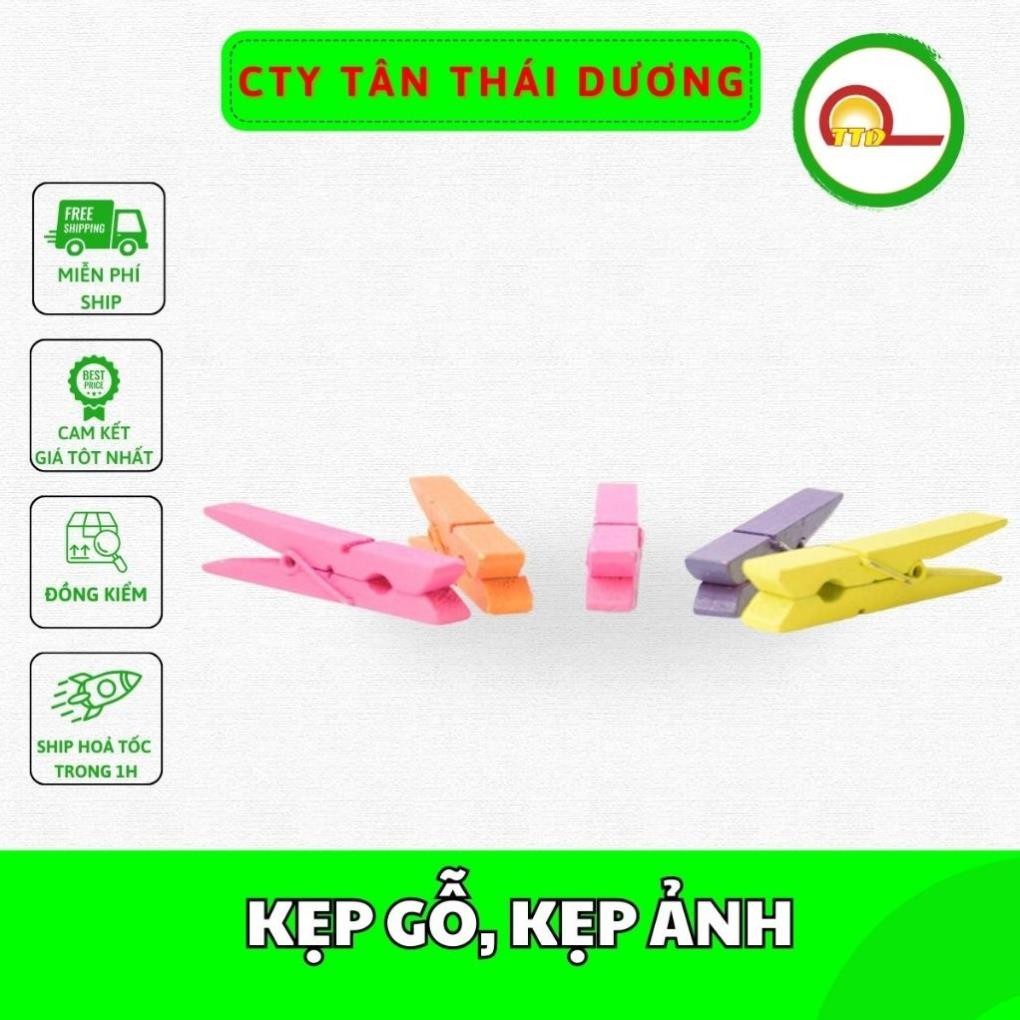 SET 50 CÁI KẸP GỖ, KẸP ẢNH CÁC MÀU
