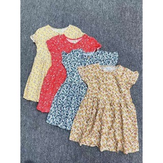 Váy lanh Vertbaudet hoa nhí nhiều màu BG size 2-14y