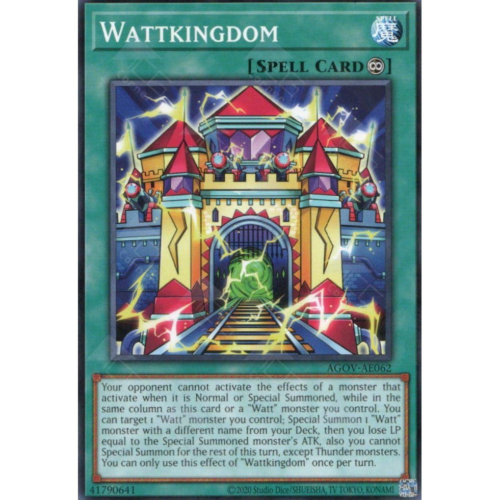 [ Bài Yugioh Chính Hãng ] Wattkingdom - AGOV-AE062 - Common