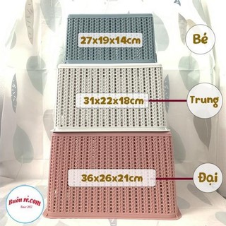 Combo 3 Rổ đan mây đựng đồ đa năng size Đại (3415-3) VIETNHAT