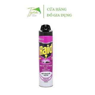 Xịt côn trùng Raid Không mùi 600ml
