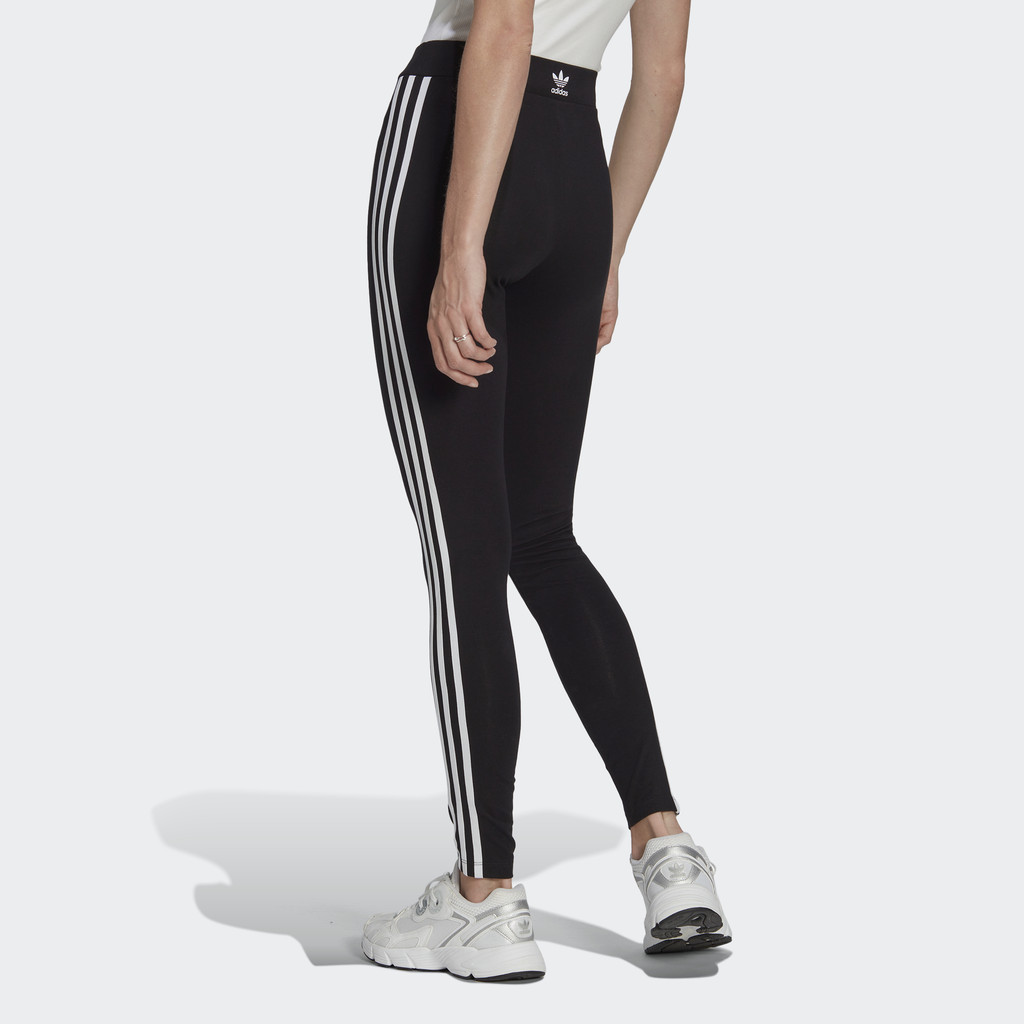 [3-5.3, VOUCHER 35%] adidas Phong cách sống Quần Legging 3 Sọc Classics Adicolor Nữ Đen IB7383