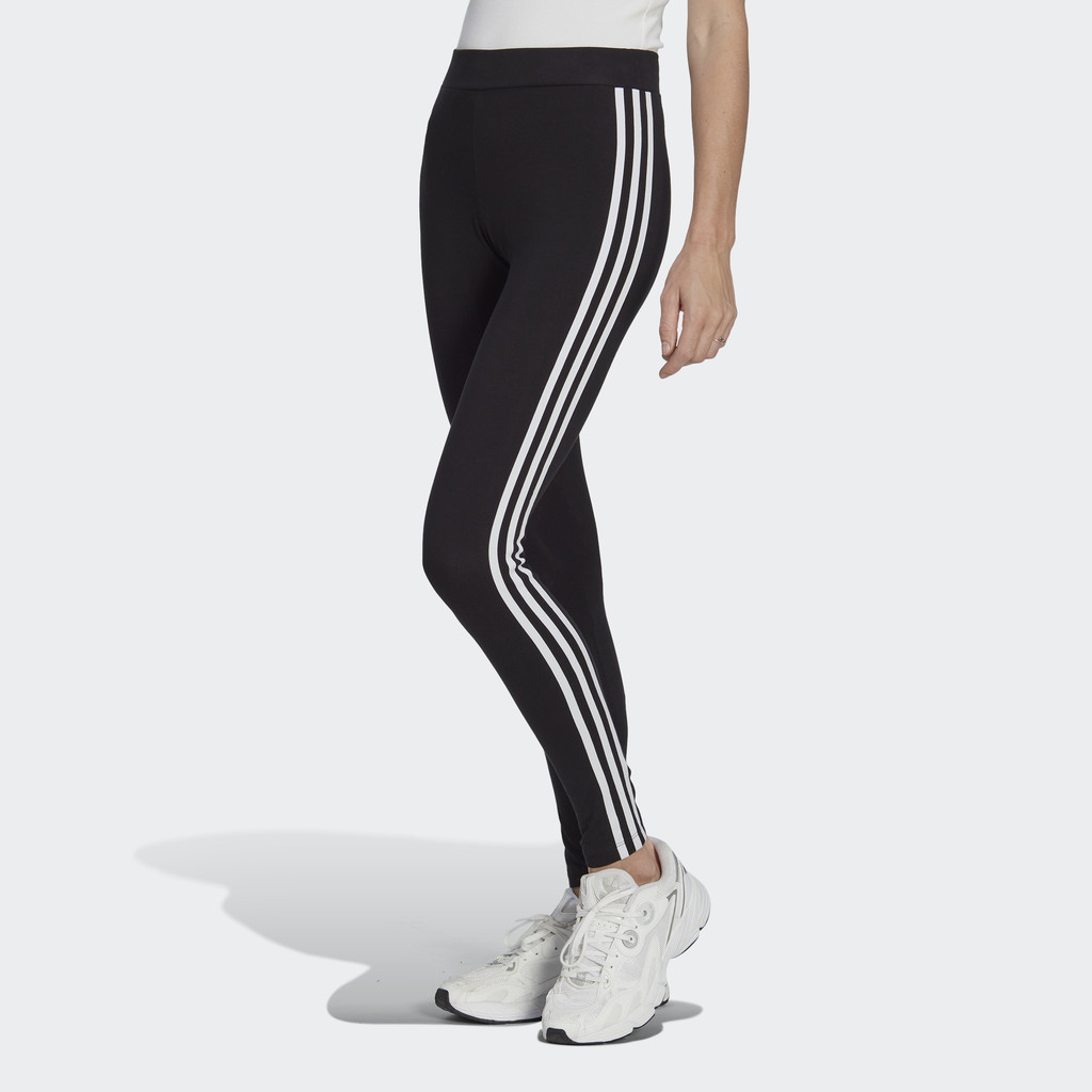 [3-5.3, VOUCHER 35%] adidas Phong cách sống Quần Legging 3 Sọc Classics Adicolor Nữ Đen IB7383