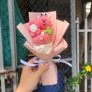 Hoa đất sét bó mini