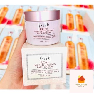 [xacandate] [50ml] Kem dưỡng Fresh Rose Deep Hydration Face Cream