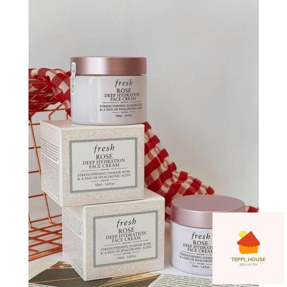 [xacandate] [50ml] Kem dưỡng Fresh Rose Deep Hydration Face Cream