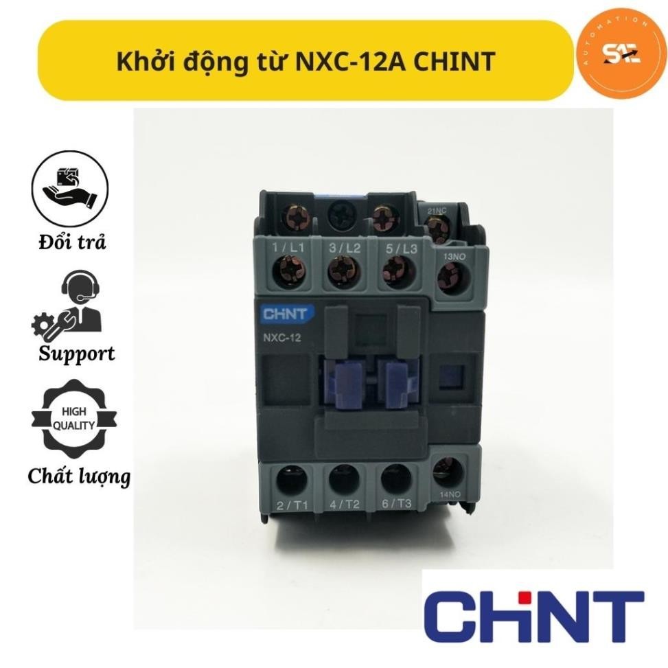 Khởi động từ 3P CHINT NXC-12, Contactor chịu tải 5,5KW hàng chính hãng CHINT xuất khẩu