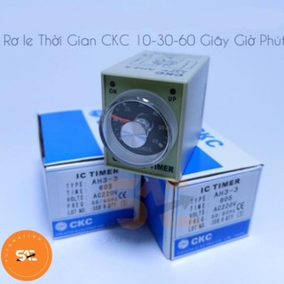Relay thời gian ckc ah3-3 tặng kèm đế 10s/30s/60s,10m/30m/60m