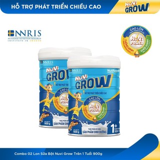 Combo 2 sữa bột nuvi grow hỗ trợ tăng chiều cao 1+ lon 900g