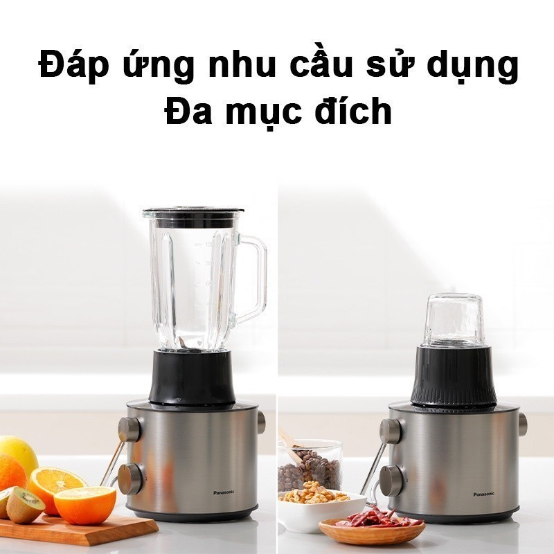 Máy ép trái cây đa năng Panasonic MJ-CB800SRA-Mâm xay 100% kim loại-Kèm cối sinh tố