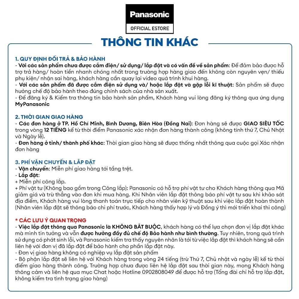 Máy lạnh Panasonic CU/CS-WPU12WKH-8M - Một chiều - Inverter