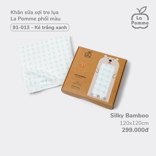 La pomme k003 khăn sữa sợi tre lụa la pomme phối màu cho bé ss2024