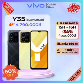 Điện thoại vivo y35 - hàng chính hãng - sạc nhanh 44w - camera 50mp - chip snap gragon 680 - ram mở rộ