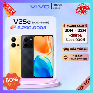 Điện thoại vivo v25e - đen kim cương - camera sau 64mp-selfie camera 32mp amoled 6.44"