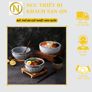 Bát đá, thố đá giữ nhiệt kiểu hàn quốc cho nhà hàng size 12,14,16,18,20cm.