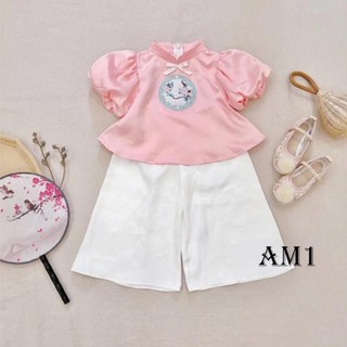 Bộ quần áo trẻ em TB399 Đồ bộ quần áo thêu hoa cho bé gái xinh xắn !!