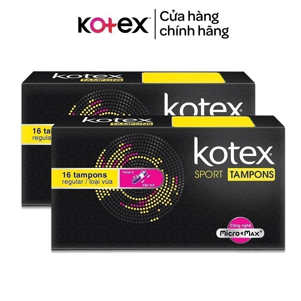 Combo 2 hộp Băng vệ sinh Kotex Tampon 16 miếng