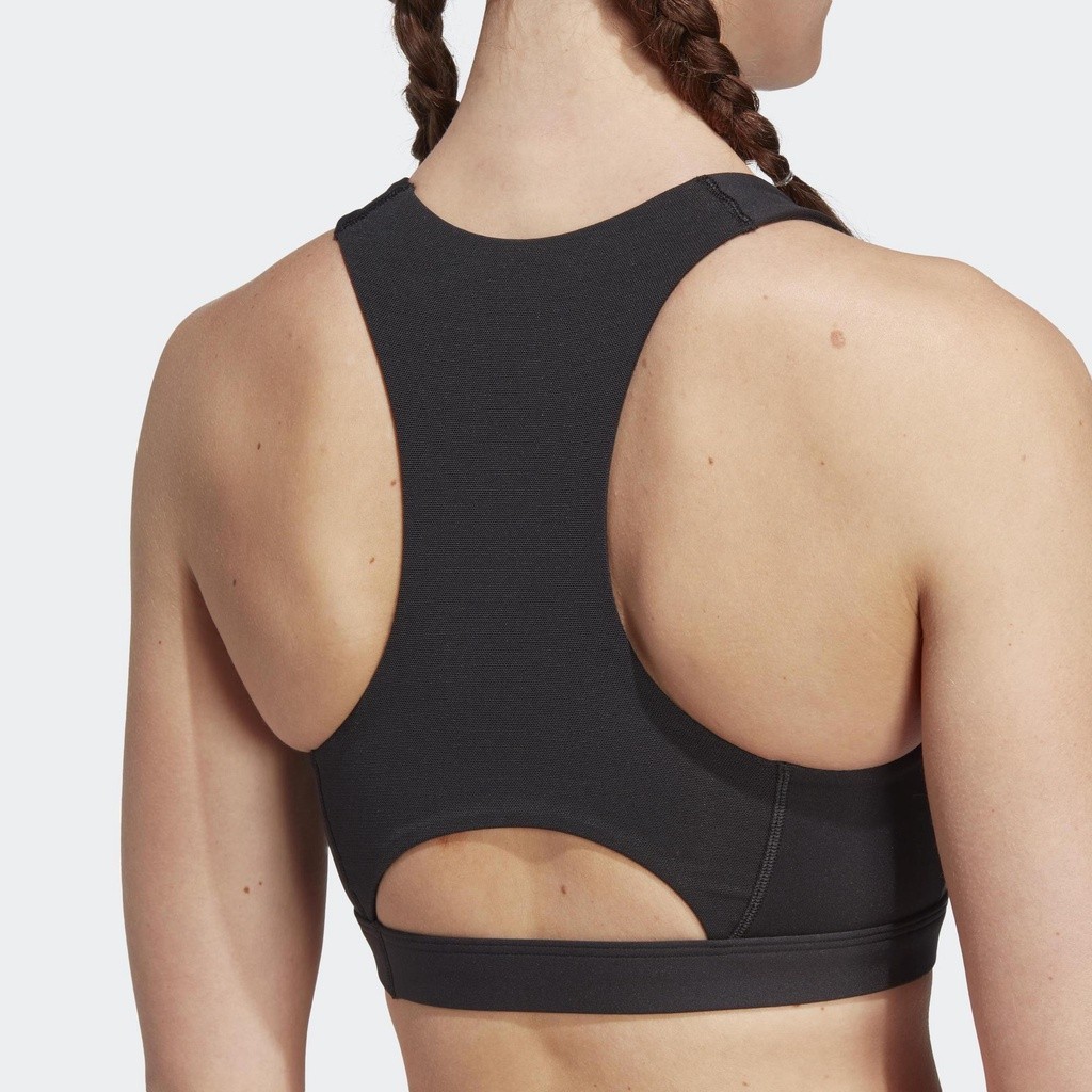 [3-5.3, VOUCHER 35%] adidas Tập luyện Áo Bra Chạy Bộ Medium Support Nữ Đen HS7258