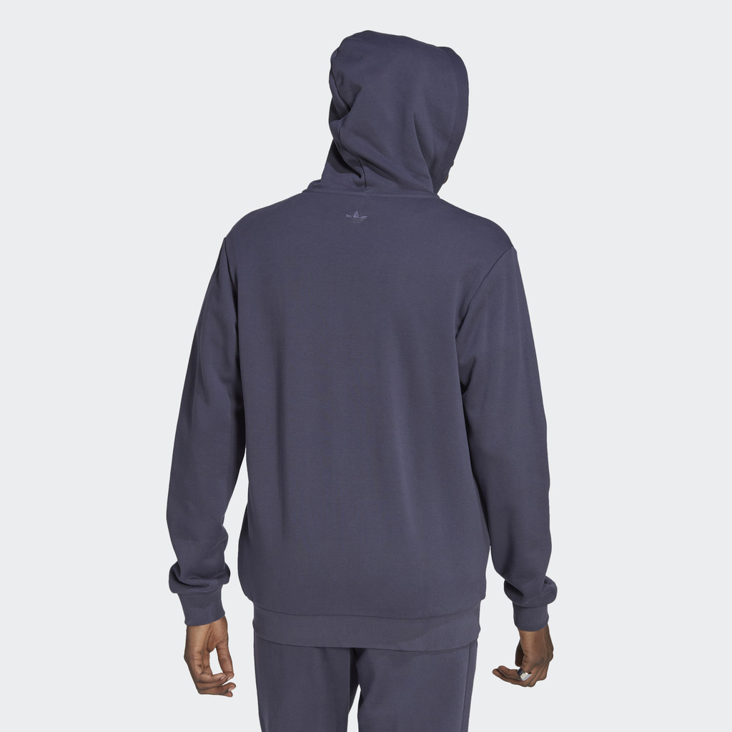 Adidas Phong cách sống Áo Hoodie Thêu Có Khóa Kéo Nam Màu xanh da trời IA3937