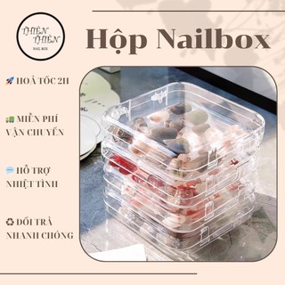 Hộp đựng nailbox cao cấp - hộp mica đựng móng giả - hộp đựng mi fan - thiên thiên nailbox