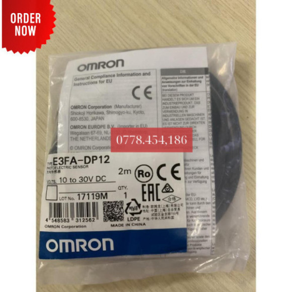 Cảm biến quang Omron E3FA-DP12 2M