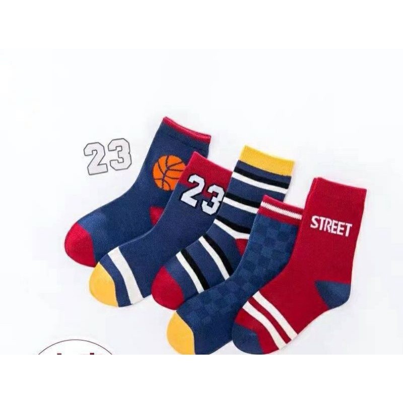 [V03 Tất trẻ em Su Closet] combo 5 đôi tất chân bé trai hàng dệt kim mềm họa tiết siêu xinh- Su Clos