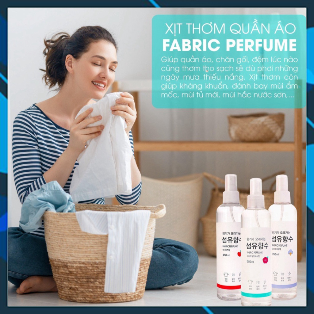 Xịt Thơm Quần Áo Fabric Perfume Hàn Quốc khử mùi quần áo