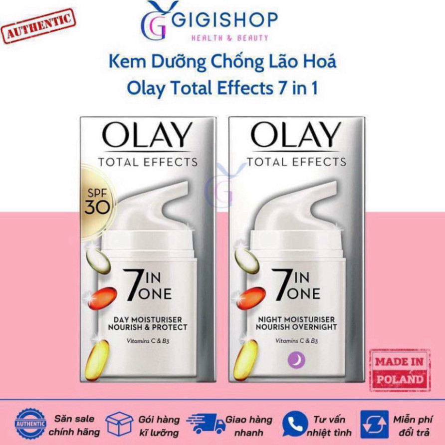 Kem dưỡng Olay 7 in 1 bản uk ban ngày và ban đêm cao cấp