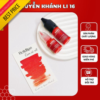 Mực phun xăm môi hữu cơ bong đậm màu Cam Cà Rốt tự nhiên chính hãng bám nhanh giữ màu tốt lọ 5 -10 ml
