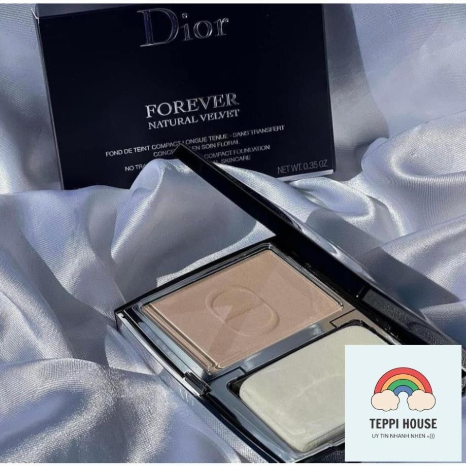 Phấn Phủ Dior Dạng Nén Giúp Làm Mịn, Sáng Da &amp; Kháng Nước Dior Forever Natural Velvet 10g Che Phủ, Kiềm Dầu