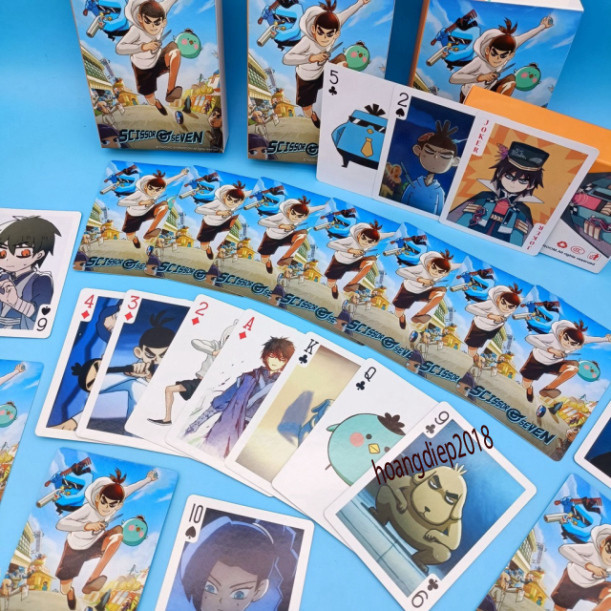 Bài tây anime Scissor Seven, trinh sát Lưỡi Kéo, tú lơ khơ, manga - 54 lá