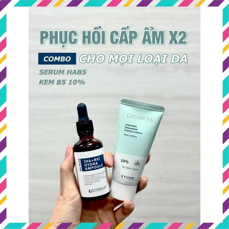 [ Chính Hãng ] Bộ đôi Kyunglab phục hồi cấp ẩm X2 Tặng kèm 1 mặt nạ B5 kyunglab