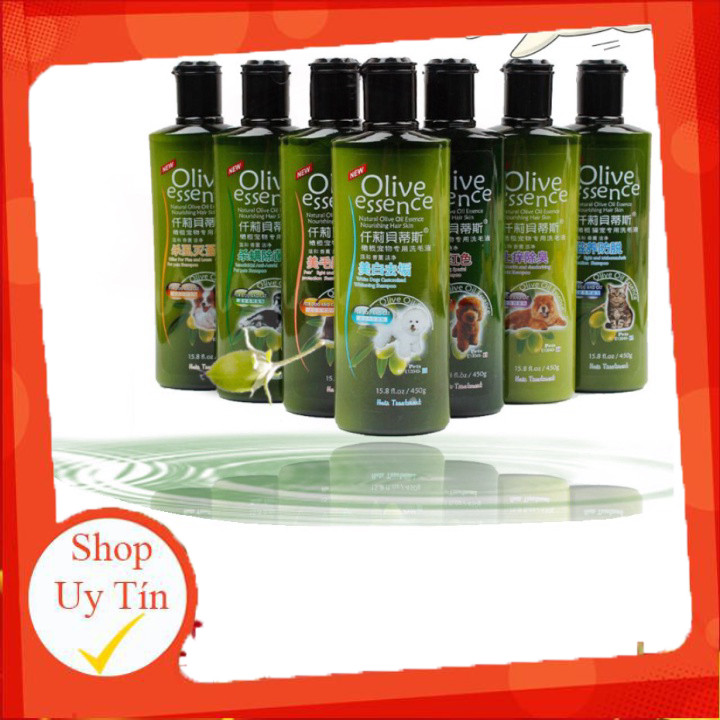 (Hỏa tốc) Sữa tắm cho chó mèo Olive Essence 450ml [tách lẻ có HĐ]