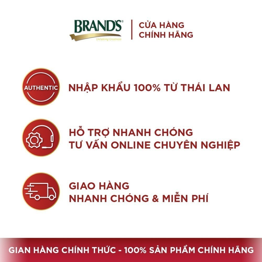 [Gift] 2 Hũ nước yến thật BRAND'S đường phèn (42 ml x 2 lọ)