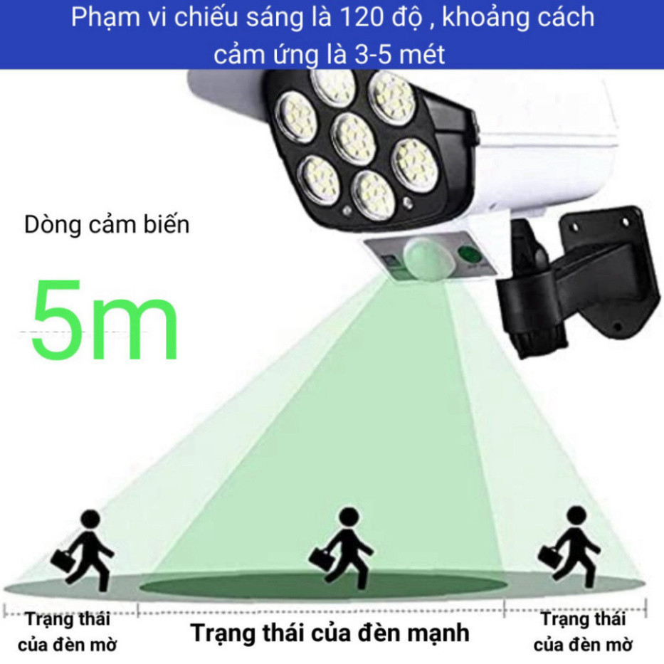 Đèn Năng Lượng Mặt Trời Giả Camera Tự Động Bật Tắt Chống Chịu Mọi Thời Tiết Tiện Lợi Sử Dụng GVQ Store