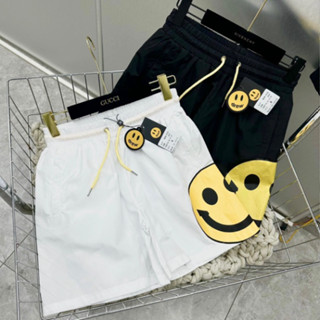 Quần Short Gió Nam Dr.ew In hình Icon Mặt Cười Vàng Cạp Chun Dây Thắt Vàng . Quần Đùi Siêu Cấp Đi Chơi Đi Biển Hót 2023
