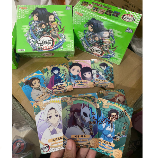 ( FULL BOX ) Hộp ảnh thẻ KIMETSU NO YAIBA  ưu đãi bọc thẻ bài card phẩm giá gacha anime Thanh Gươm D