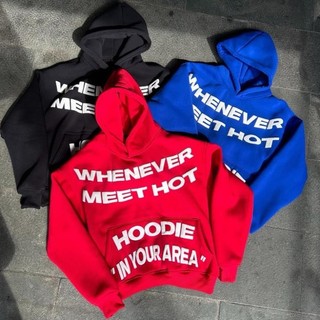 Áo Hoodie Nam Nữ Nỉ Bông Chữ In Nổi WHENEVER Cao Cấp Hottren 2024