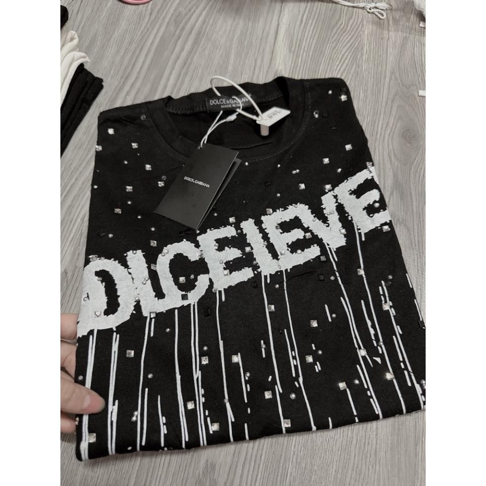 Áo thun Dolce Lever đính đá phong cách đường phố cực đẹp, chất liệu cotton cực uy tín.