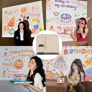  Máy chiếu led mini phông sinh nhật happy birthday có đèn led 