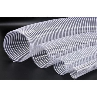 Ống hút mùi hút bụi phi 150 mm thông gió Lõi thép lò xo siêu bền nhựa PVC trong suốt co giãn