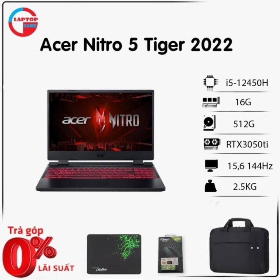 Laptop Acer Nitro 5 Tiger 2022 AN515-58 (Core i7 - 12700H, 16GB, 512GB, RTX 3060, 15.6" FHD IPS 144Hz) SC3