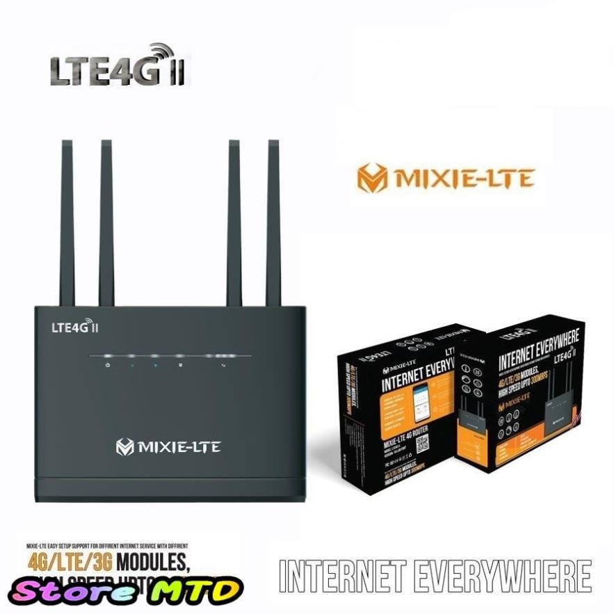 Router Wifi 4G LTE MIXIE II Chính hãng (4 Anten - 32 user - 4 Cổng Lan) Bảo hành 24 Tháng