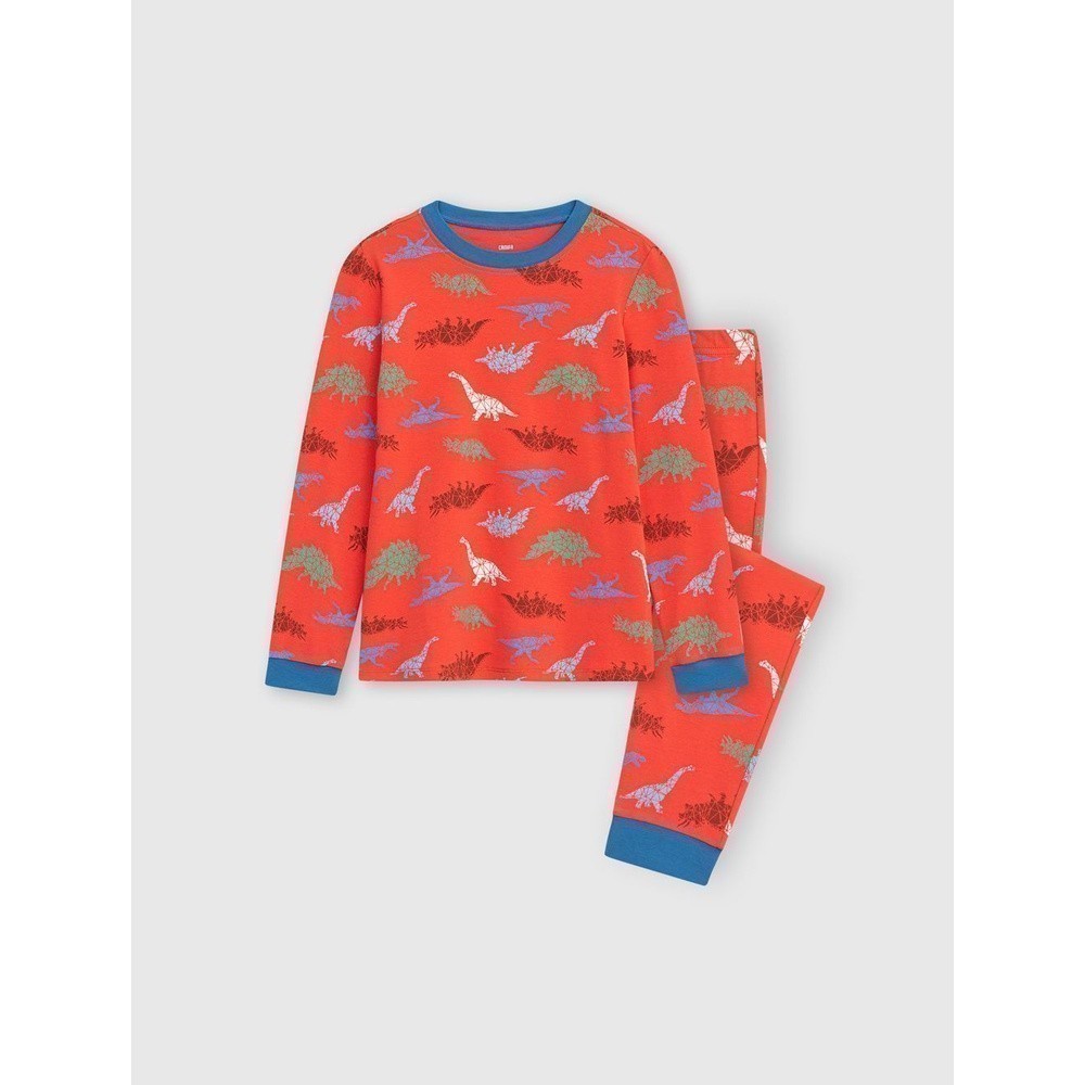 Bộ mặc nhà bé trai CANIFA chất liệu cotton áo dài tay quần dài dáng body 2LS23W008