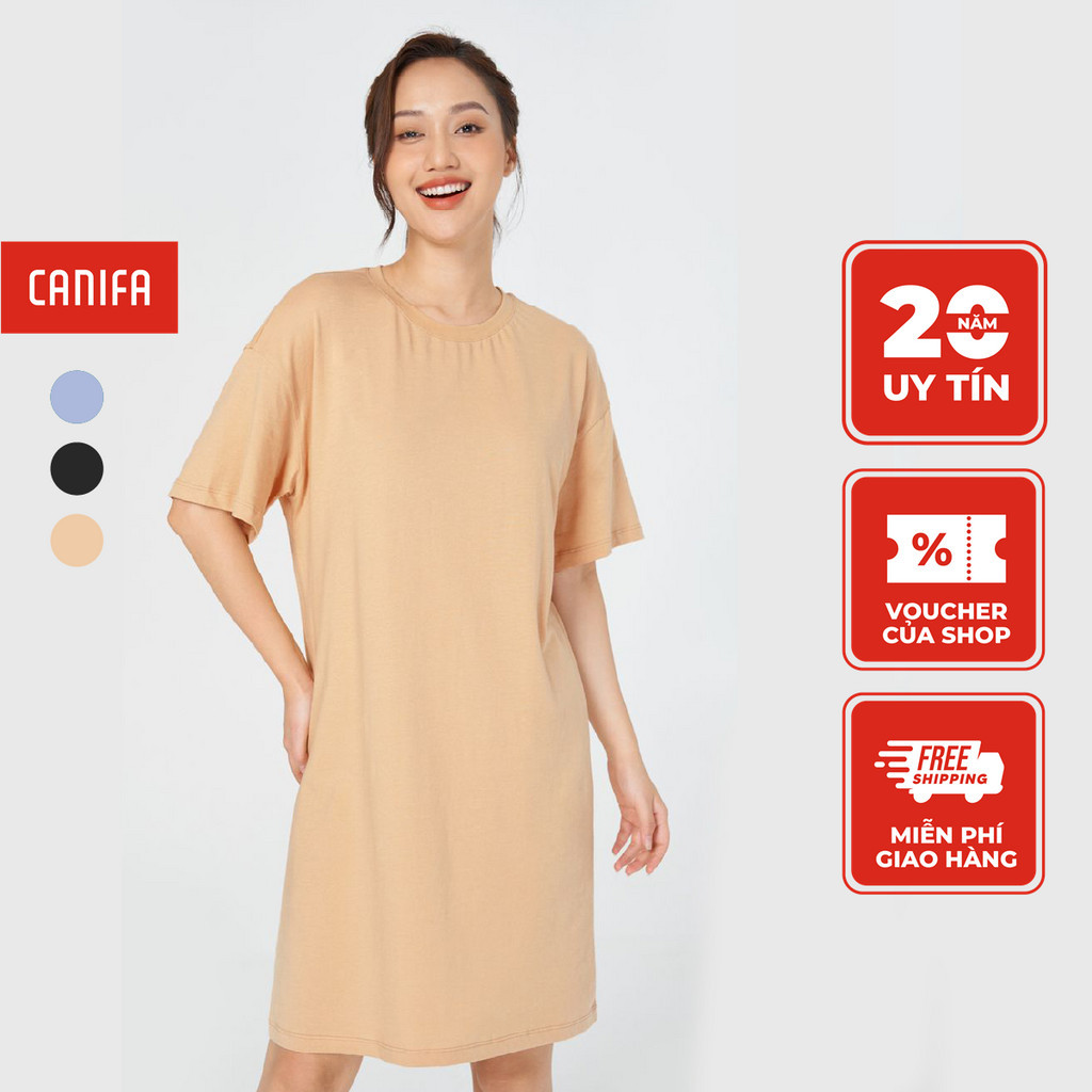 Váy liền nữ CANIFA chất liệu 100% cotton thoáng mát thoải mái 6DS22S002
