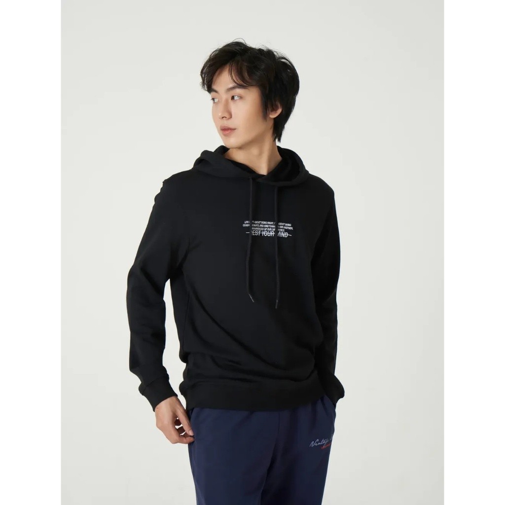 Áo nỉ nam CANIFA áo hoodie có mũ dài tay in hình 8TW23W004