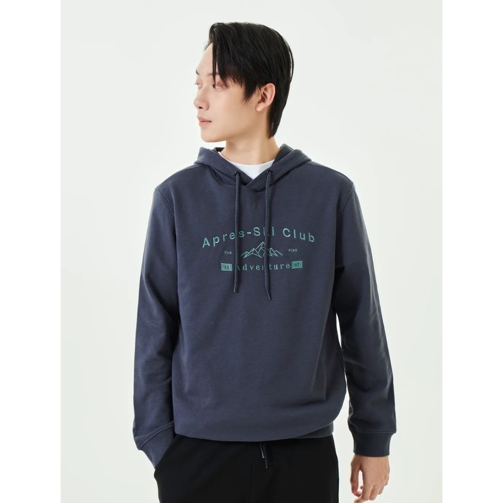 Áo nỉ nam CANIFA áo hoodie có mũ dài tay in hình 8TW23W004